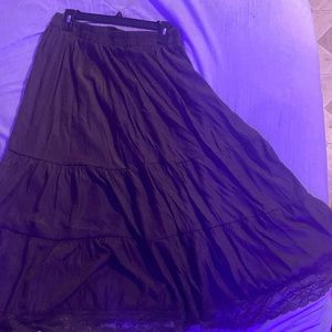 Dark green mid calf skirt